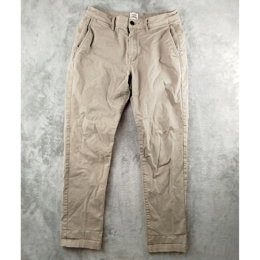 Flint & Tinder Athletic Tapered Fit Beige Pants Mens 31x30 5 Pocket Huckberry